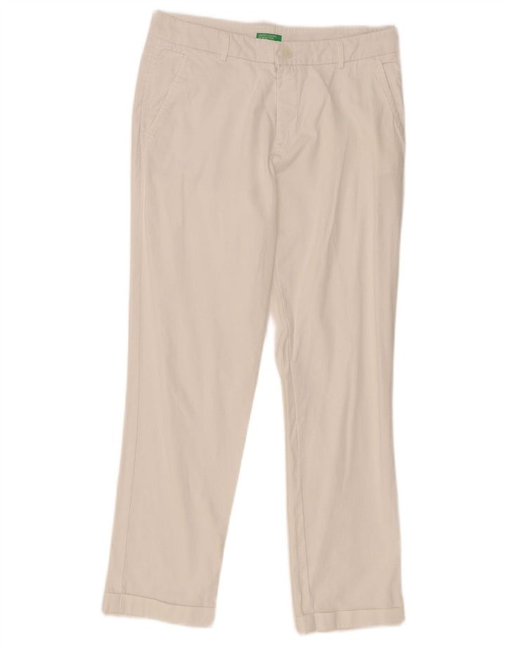 Benetton Dame Slim Chino Bukser W29 L26 Hvid