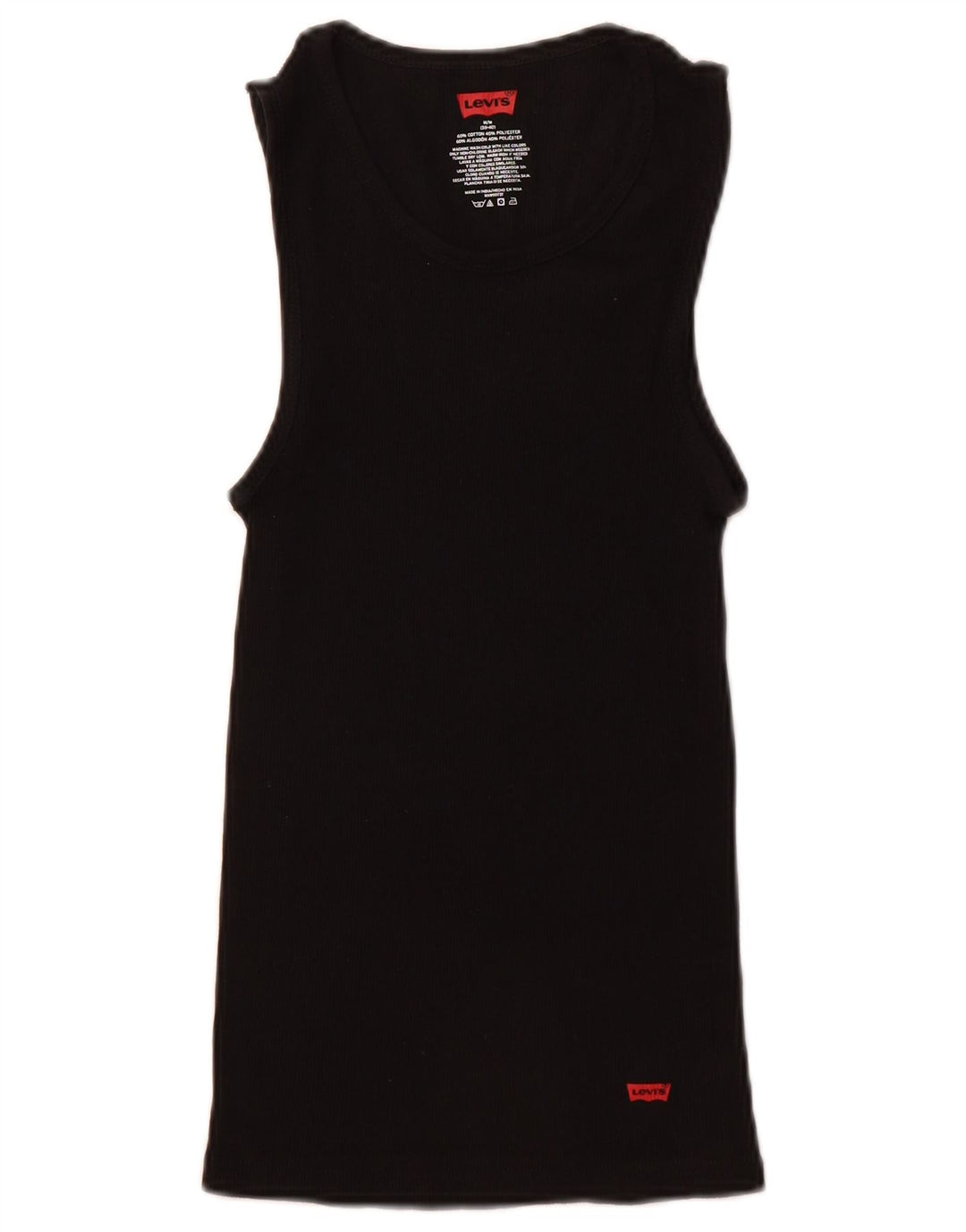 LEVI'S Herrevest Top UK 38/40 Medium Sort Bomuld