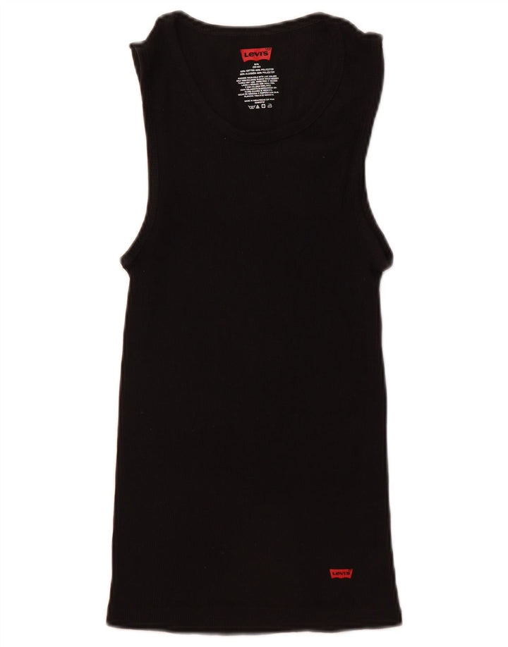 LEVI'S Herrevest Top UK 38/40 Medium Sort Bomuld