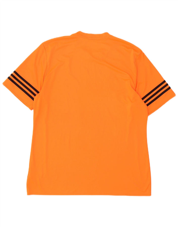 Adidas Herre Climalite T-Shirt Top XL Orange Polyester