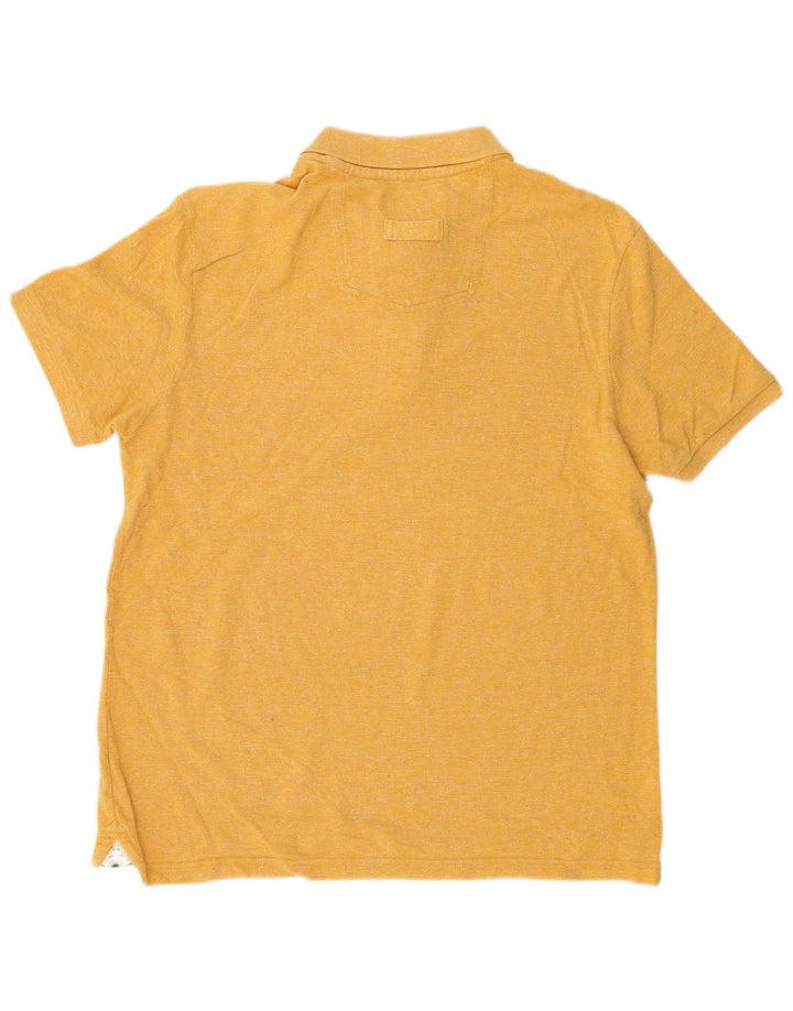 Fat Face Herre Polo Shirt Stor Gul Bomuld