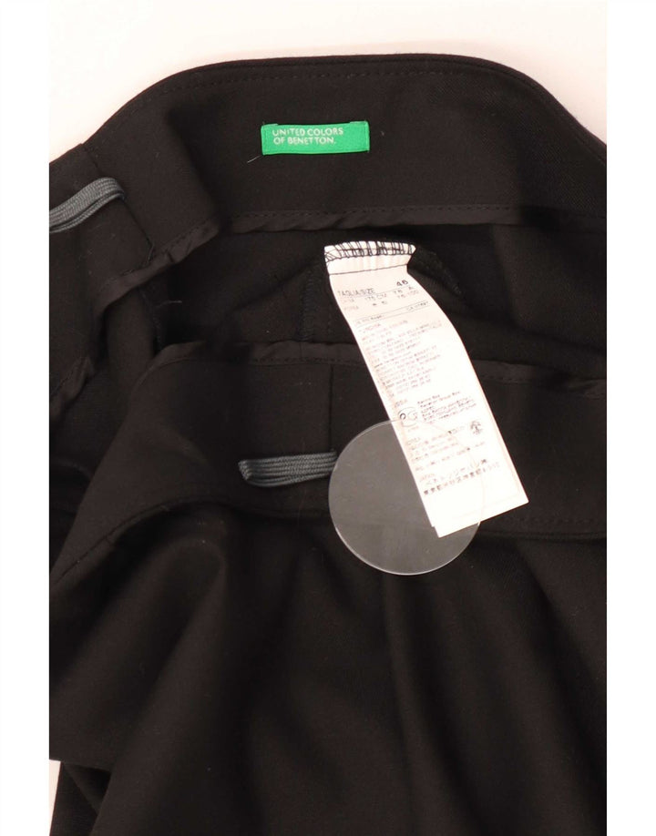 Benetton Womens Pencil Skirt IT 46 Large W32 Black Polyester