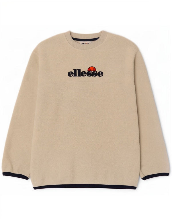 Ellesse Herre Grafisk Fleece Jumper Lille Beige Polyester
