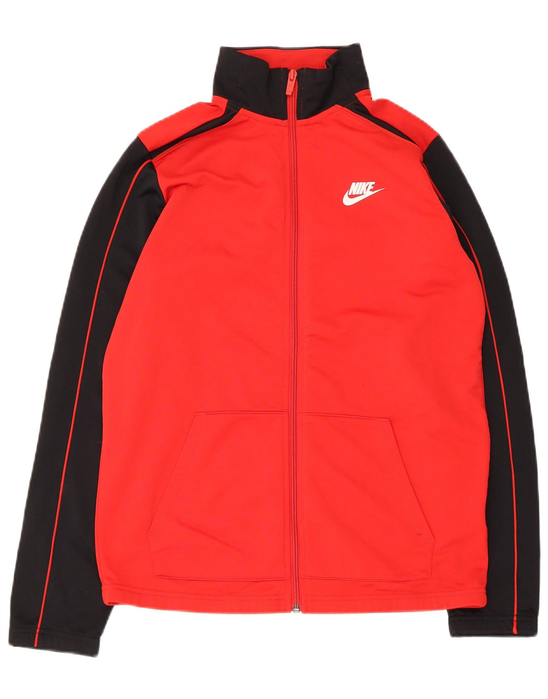 Nike Boys træningsdragt topjakke 13-14 år XL Rød Colourblock Polyester
