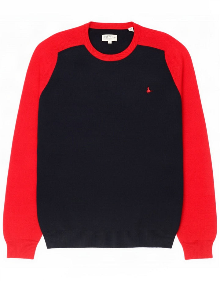 Jack Wills Sweater med rund hals til mænd Medium Marineblå Colourblock