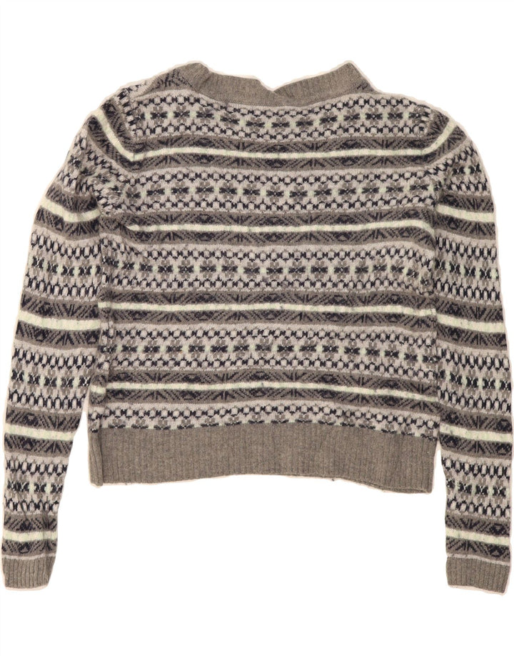 J. CREW Womens Oversized Boat Neck Jumper Sweater UK 10 Small Grey Vintage J. Crew and Second-Hand J. Crew from Messina Hembry 