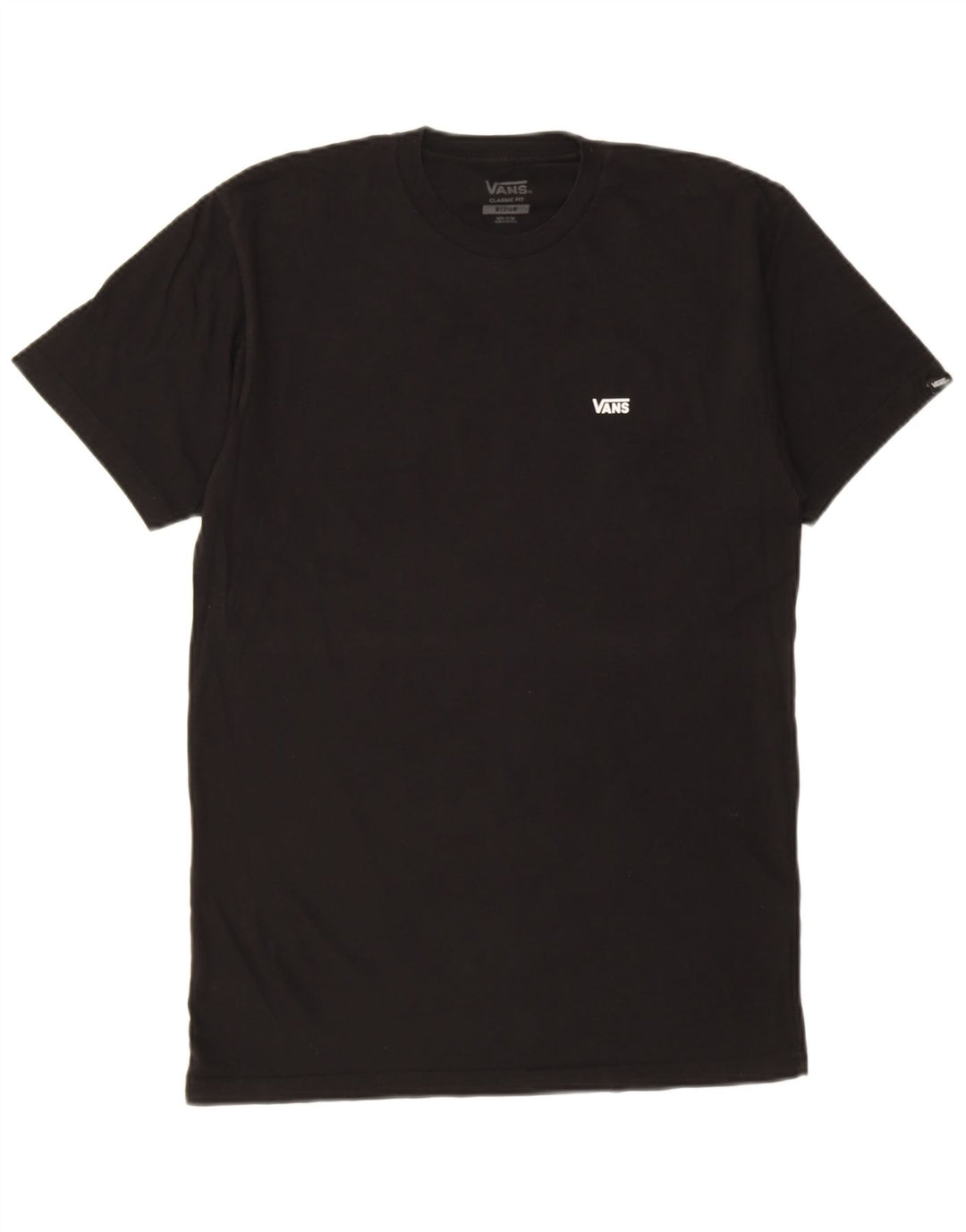 Vans Herre Classic Fit T-Shirt Top Medium Sort Bomuld