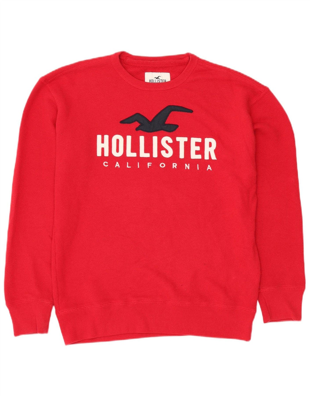 HOLLISTER Grafisk sweatshirt til mænd, lille rød bomuld