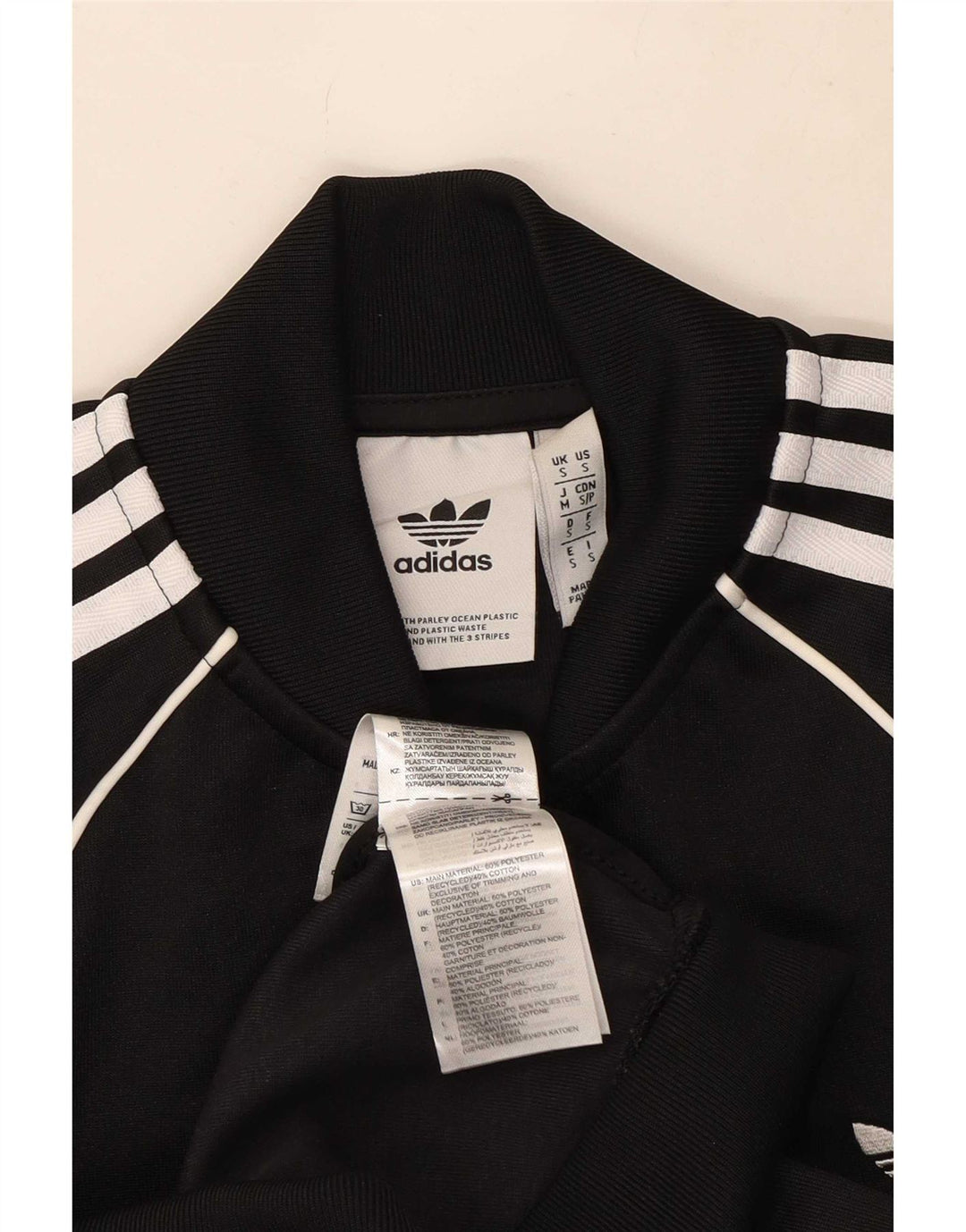Adidas Træningsdragt til mænd, topjakke, lille sort bomuld