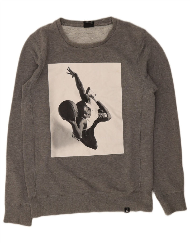 Nike grafisk sweatshirt til mænd XS Grå bomuld