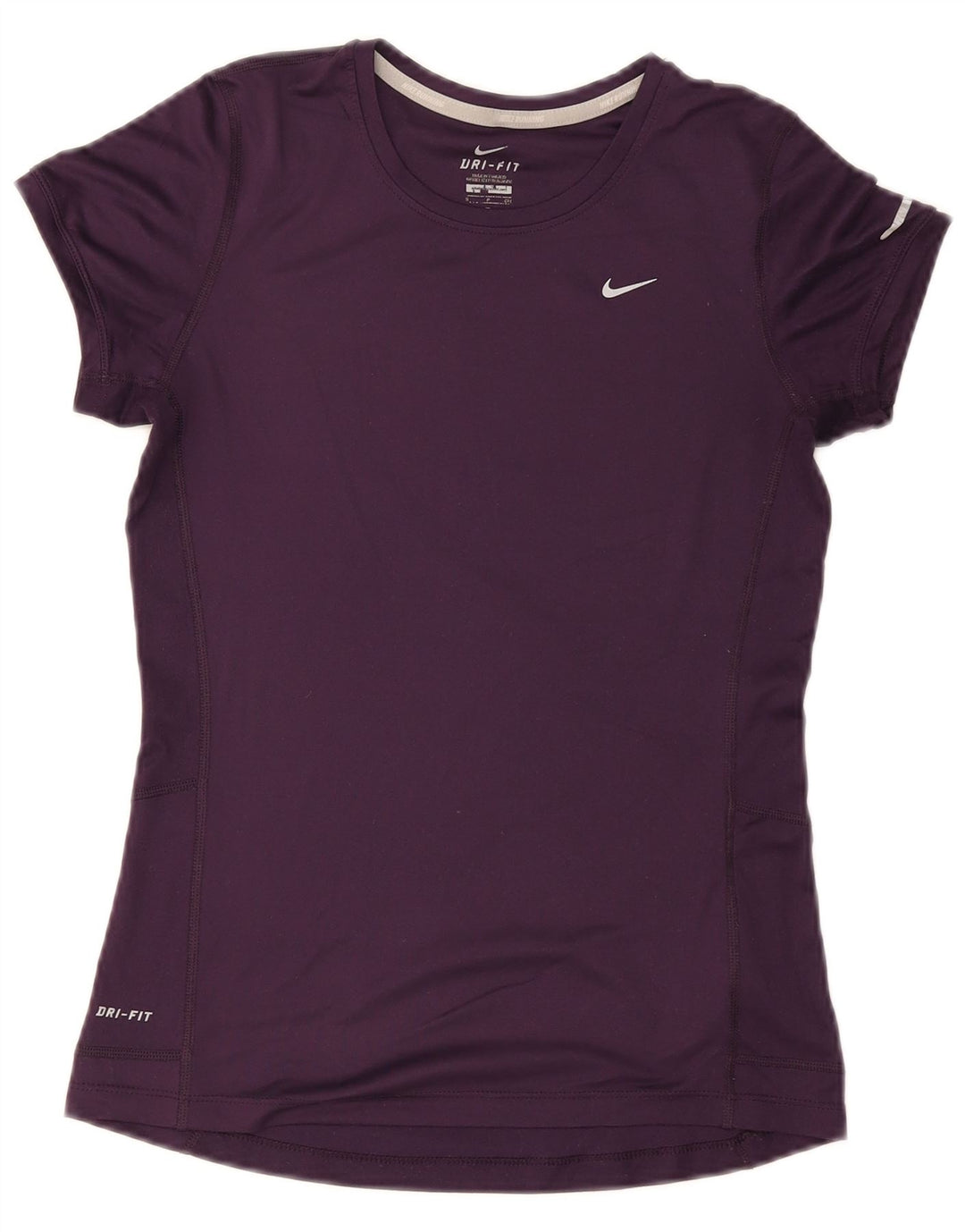 Nike Dame Dri Fit T-Shirt Top UK 8 Lille Lilla Polyester