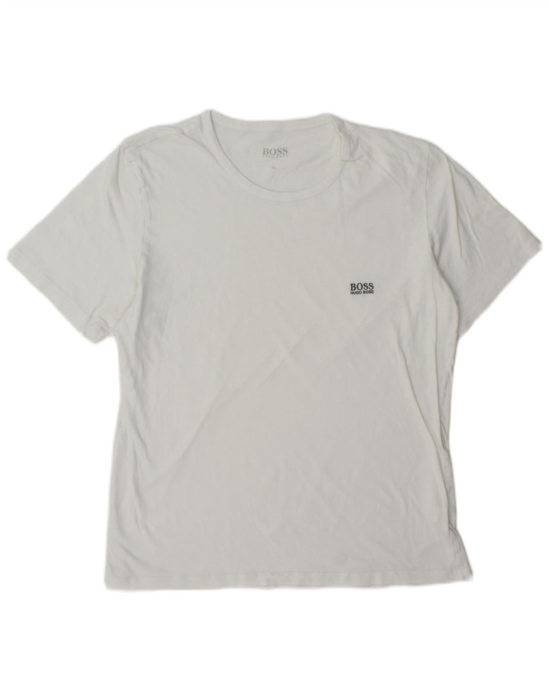 Hugo Boss Herre T-Shirt Top XL Hvid Bomuld