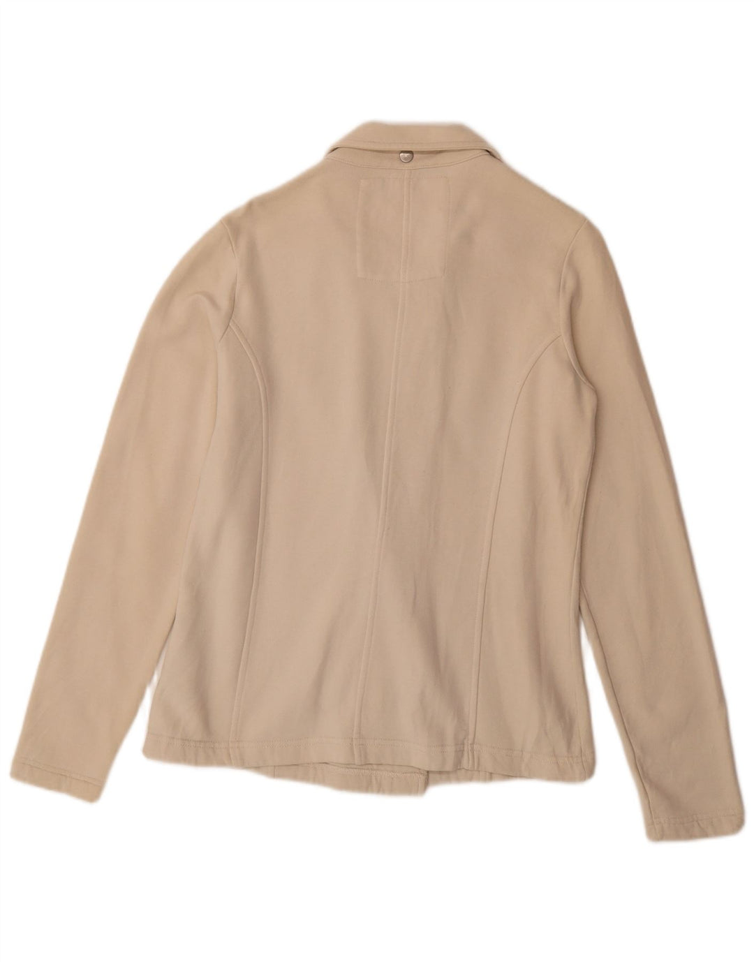 WOOLRICH Womens Double Breasted Jacket UK 14 Large Beige Cotton