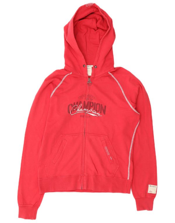 Champion Womens Heritage Fit Grafisk hættetrøje med lynlås DK 16 Large Red