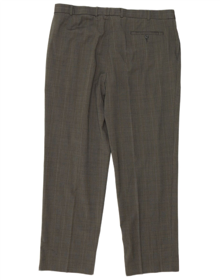 Marks & Spencer Herre Pegged Suit Bukser W40 L31 Khaki Ternet polyester