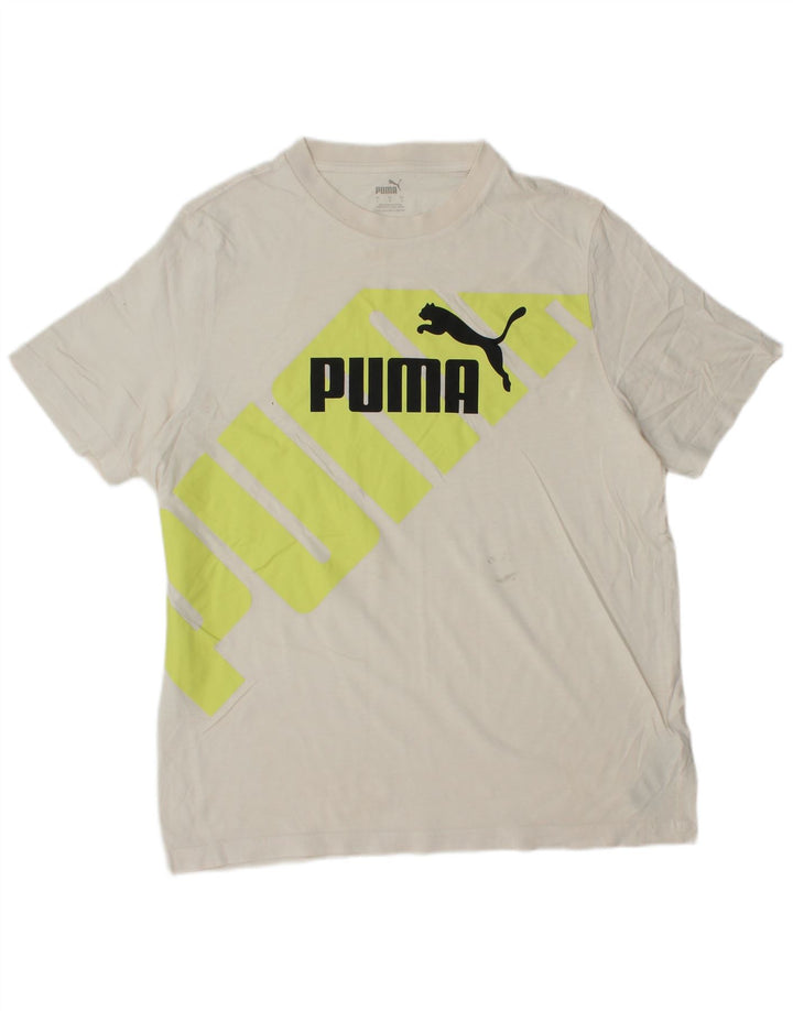 PUMA Grafisk T-shirt top til mænd, stor hvid
