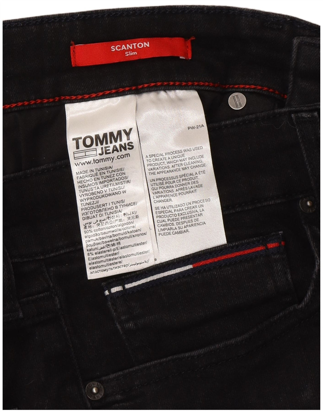 Tommy Hilfiger Herre Scanton Slim Jeans W32 L32 Grå Bomuld