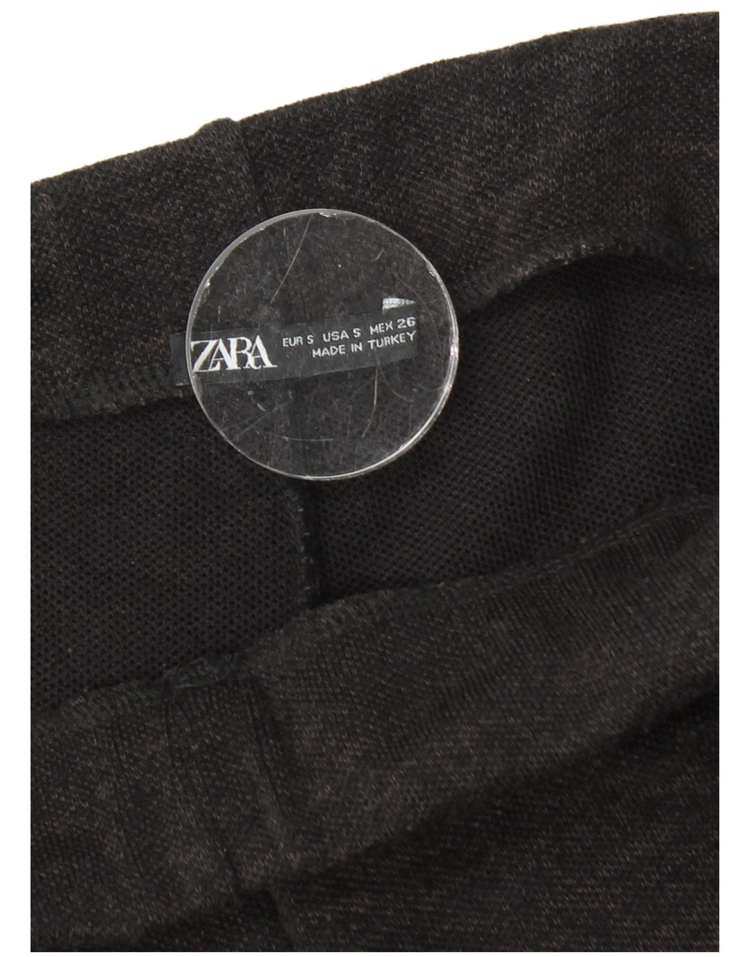 Zara kvinders brede ben Casual bukser Small W26 L30 sort polyester