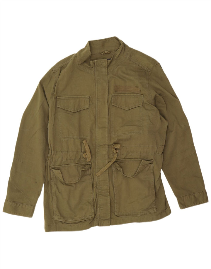 Marks & Spencer Kvinder Utility Jacket UK 20 2XL Khaki Cotton