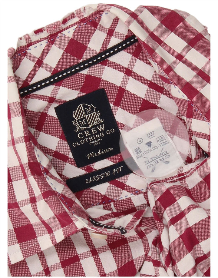 Crew Clothing Herre Classic Fit skjorte Medium Burgundy ternet bomuld