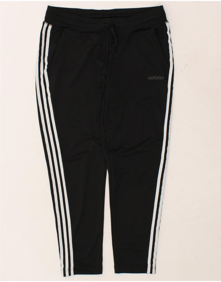 ADIDAS Womens Tracksuit Trousers UK 12/14 Medium Black Polyester Vintage Adidas and Second-Hand Adidas from Messina Hembry 