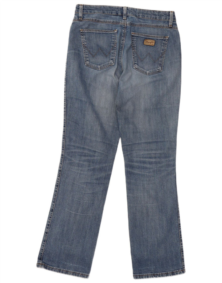 WRANGLER Dame Bootcut Jeans W33 L30 Blå Bomuld