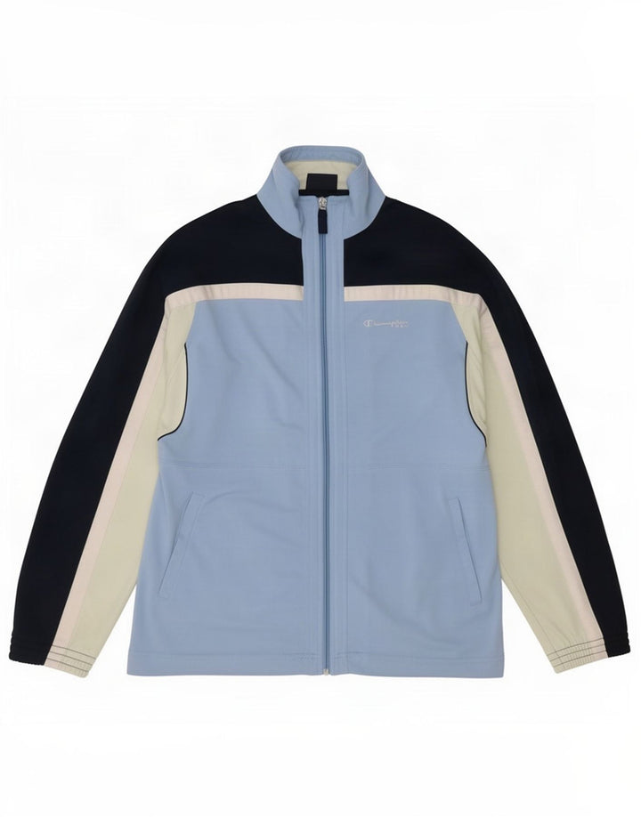 Champion Boys træningsdragt topjakke 13-14 år Blå Colourblock Polyester
