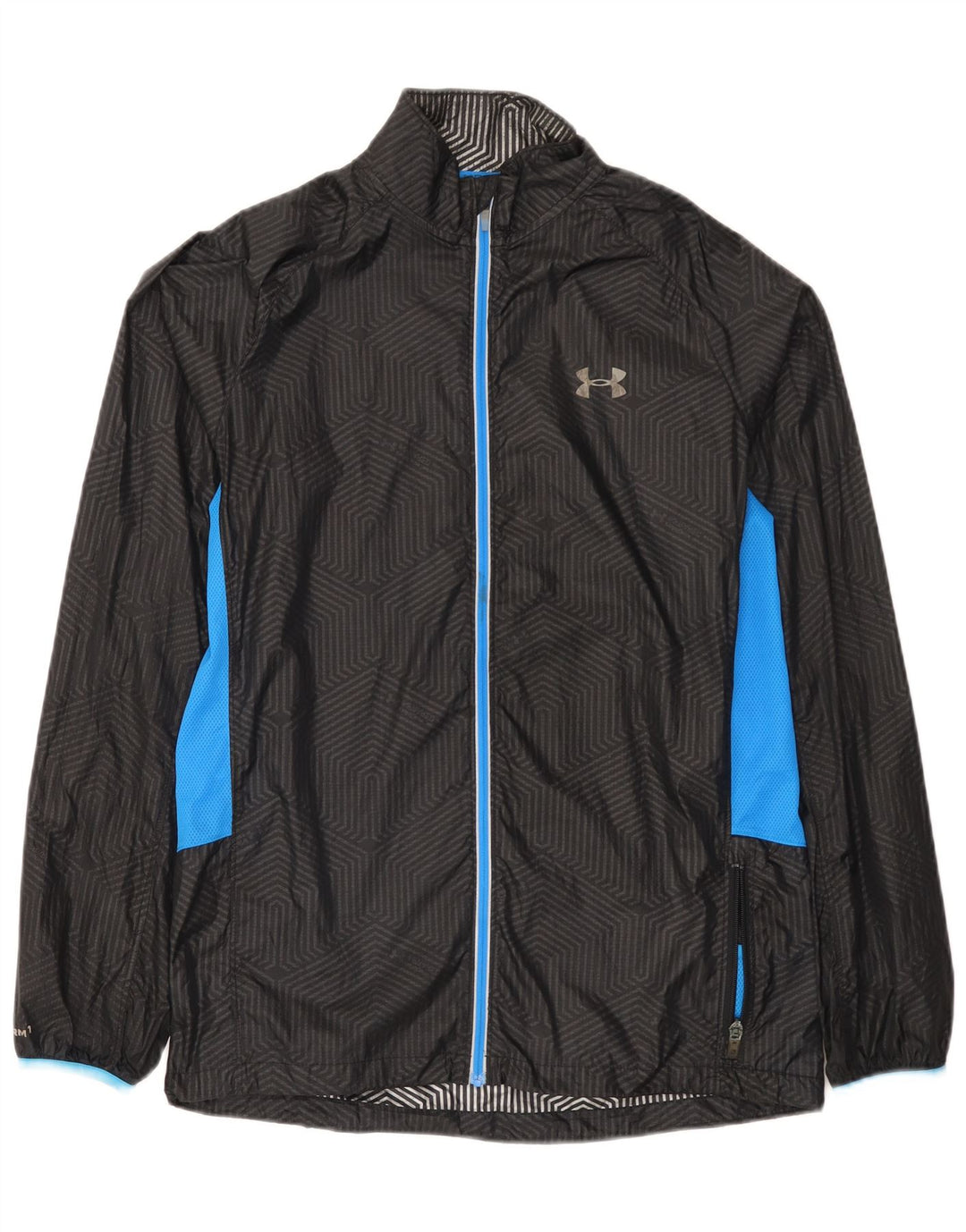 Under Armour Regnjakke til mænd UK 38 Medium Sort Colourblock Nylon