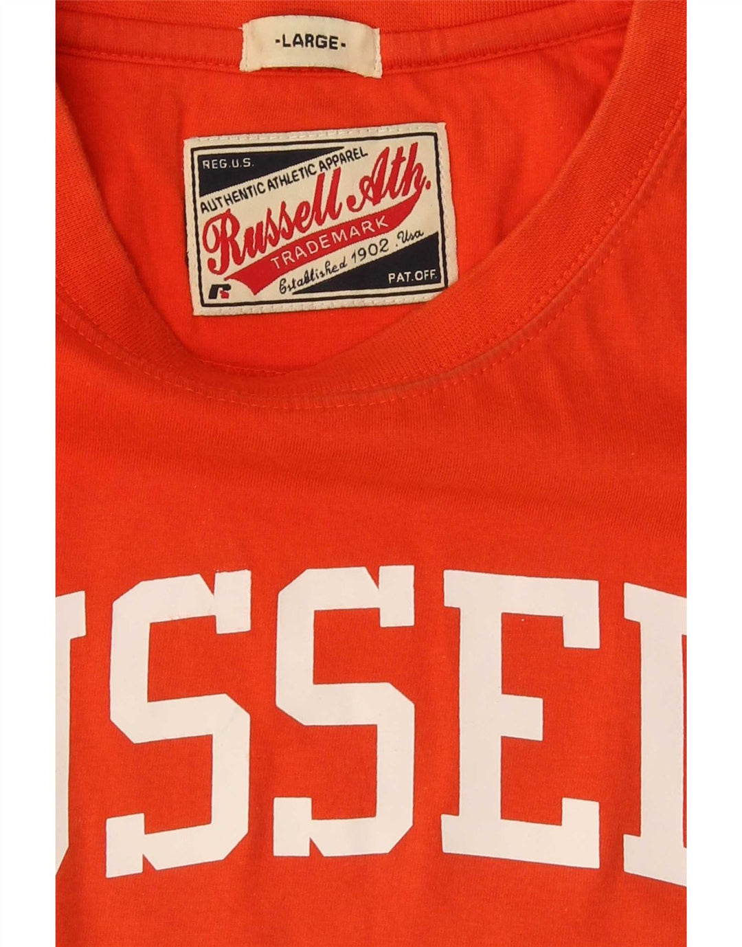 Russell Athletic Herre Grafisk T-Shirt Top Stor Orange