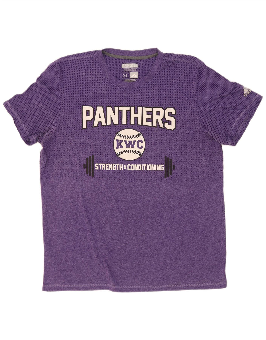 Adidas Herre Panthers Grafisk T-Shirt Top XL Lilla Polyester