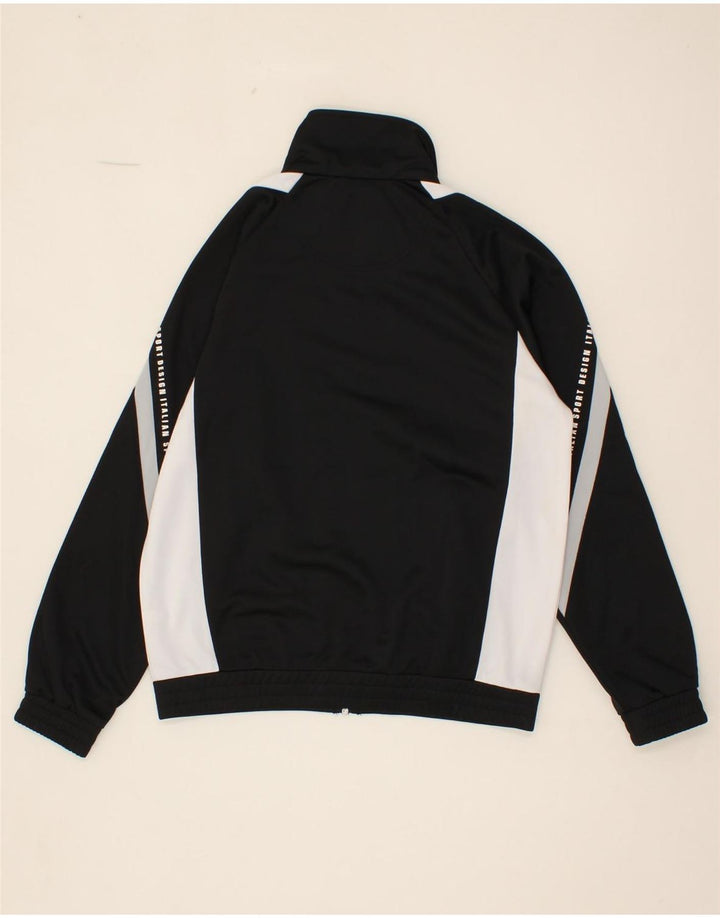 LOTTO Boys Tracksuit Top Jacket 12-13 Years Medium Black Colourblock Vintage Lotto and Second-Hand Lotto from Messina Hembry 