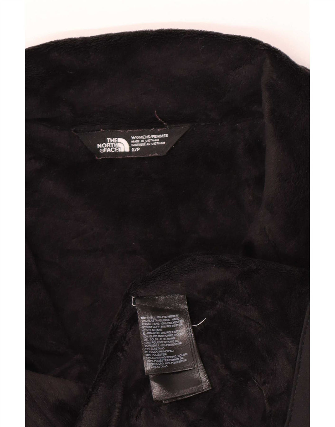 The North Face Dame Sherpa Windbreaker Jacket UK 10 Small Black Polyester