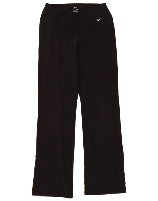 Nike Dame Dri Fit træningsdragt Bukser UK 14 Medium Sort Bomuld