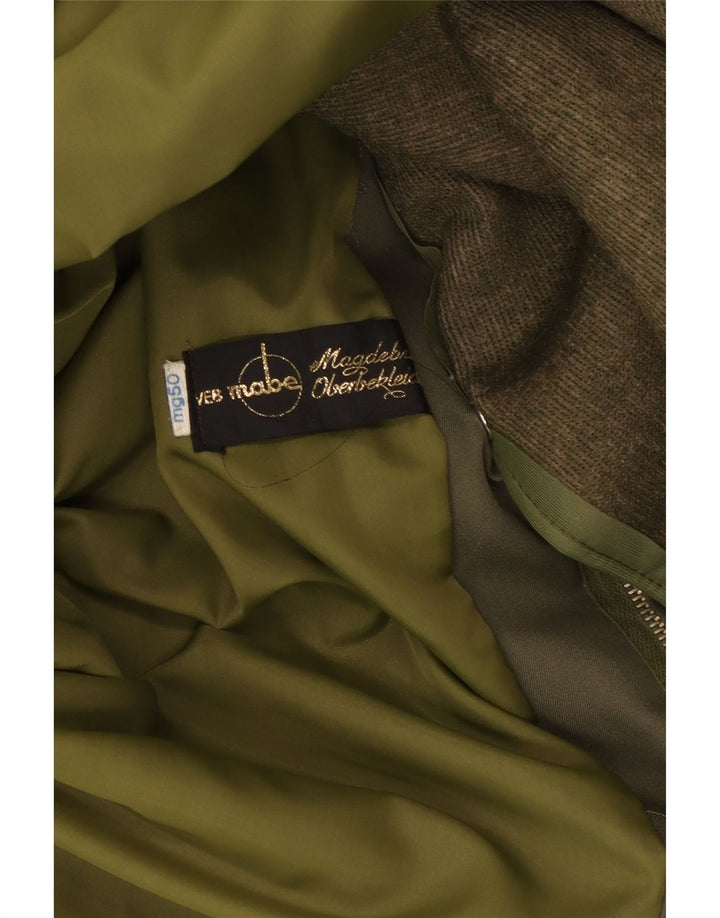 Vintage Herre Hooded Parka Jacket IT 50 Large Khaki