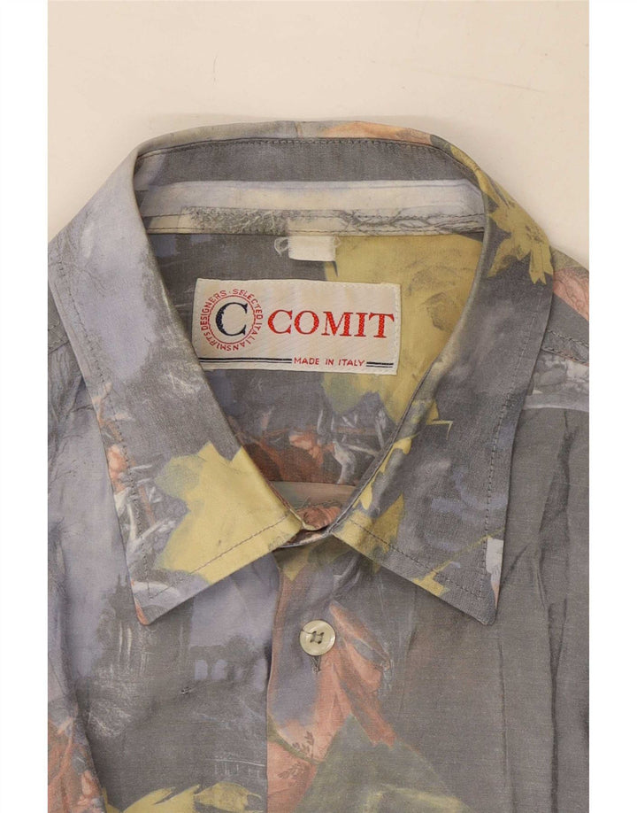 Comint Herreskjorte Medium Grey Floral