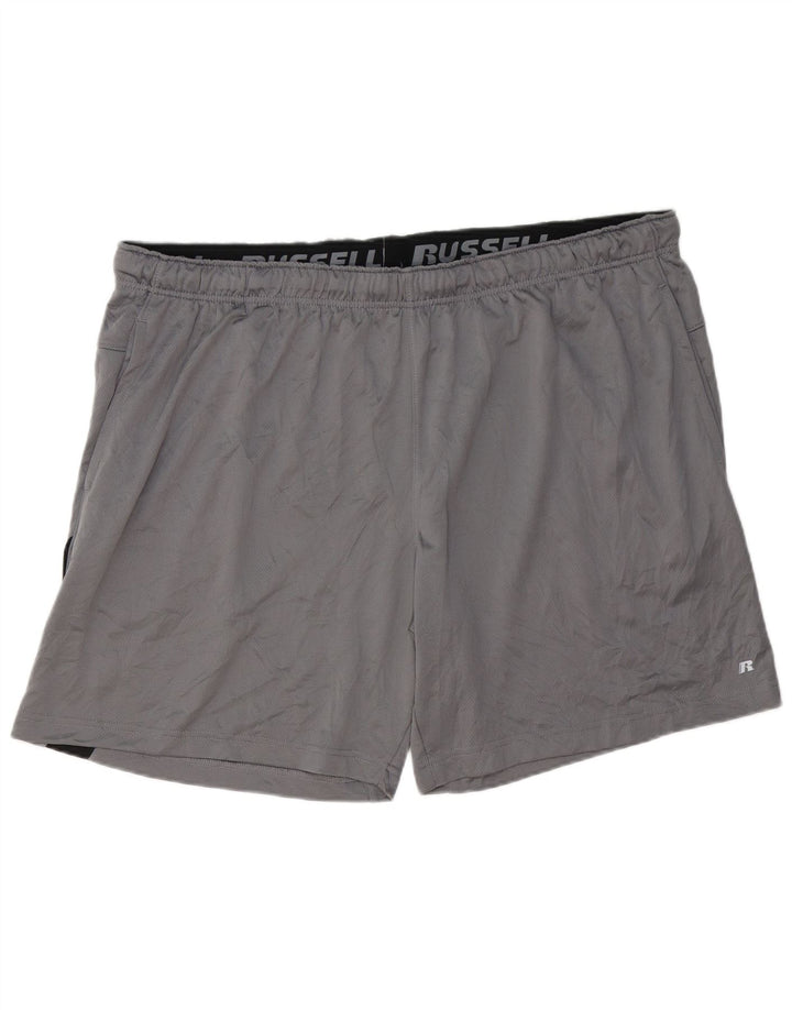 RUSSELL ATHLETIC Sportsshorts til mænd 3XL Grå Colourblock Polyester