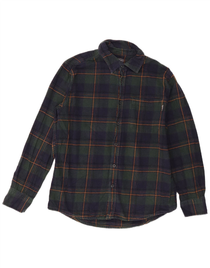 Eddie Bauer Herre Flanellskjorte Medium Navyblå Ternet Bomuld