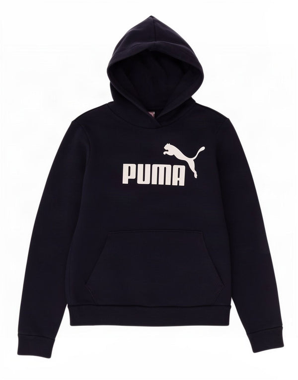 Puma grafisk hættetrøje til kvinder UK 10 Lille marineblå bomuld