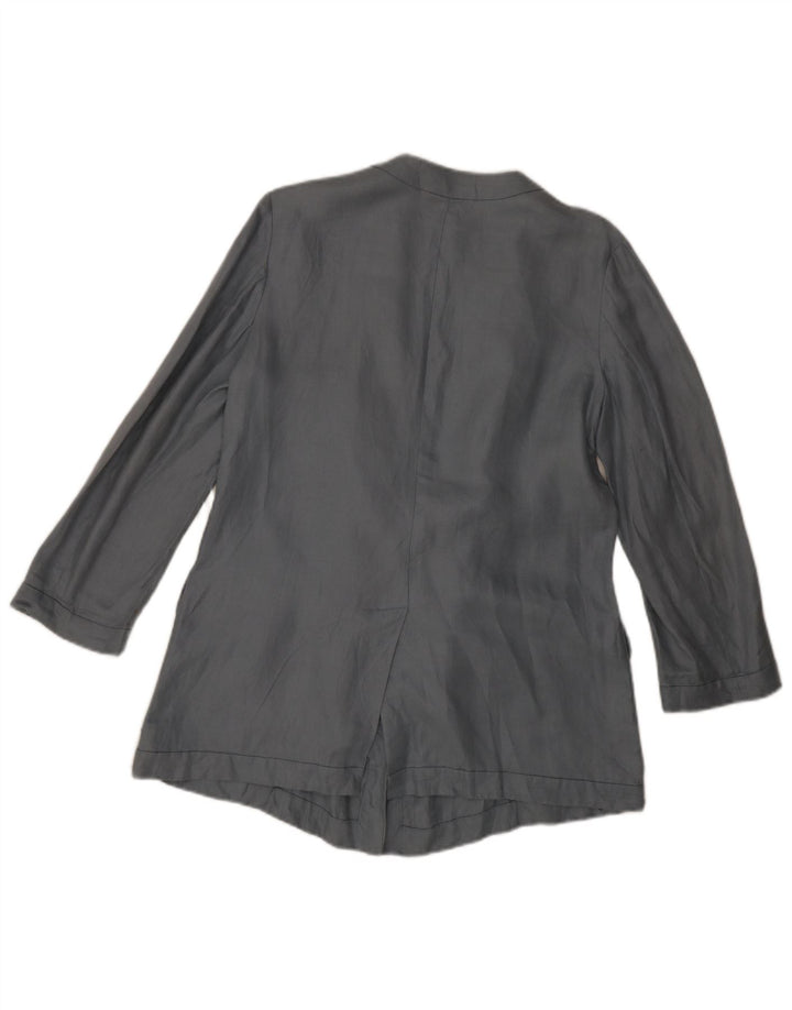 Emporio Armani Dame Blazer Jacket IT 42 Medium Blue Linen