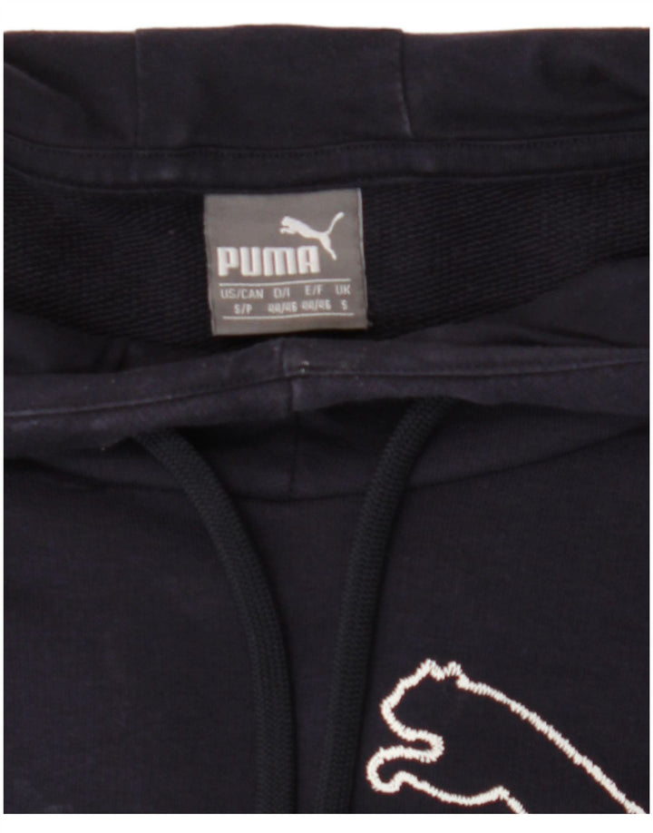 PUMA Mens Graphic Hoodie Jumper Small Navy Blue