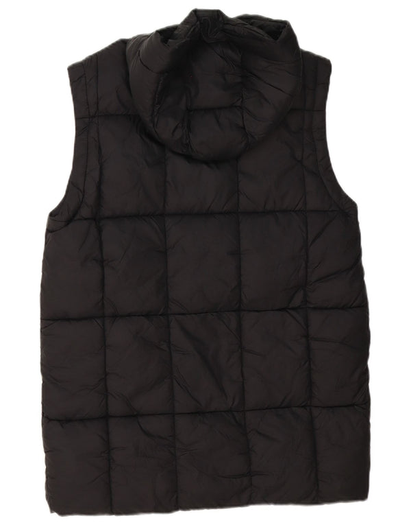 Zara Girls Longline hættepolstret Gilet 11-12 år sort polyamid