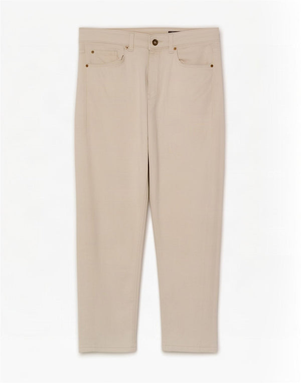 Marks & Spencer Womens Cropped Jeans UK 12 Medium W28 L21 Off White Bomuld