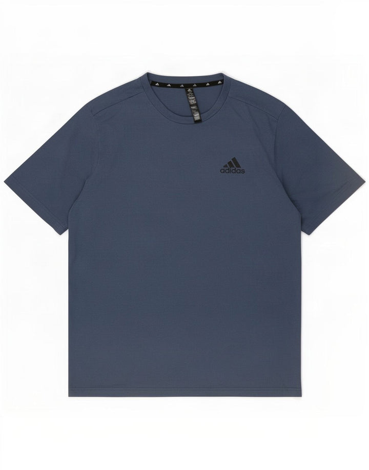 Adidas Herre T-Shirt Top Stor Marineblå Polyester