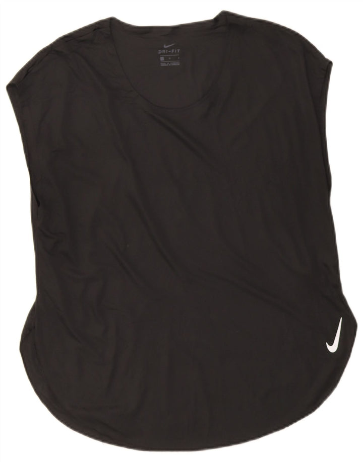 Nike Dame Dri Fit T-Shirt Top UK 16 Stor Sort Polyester