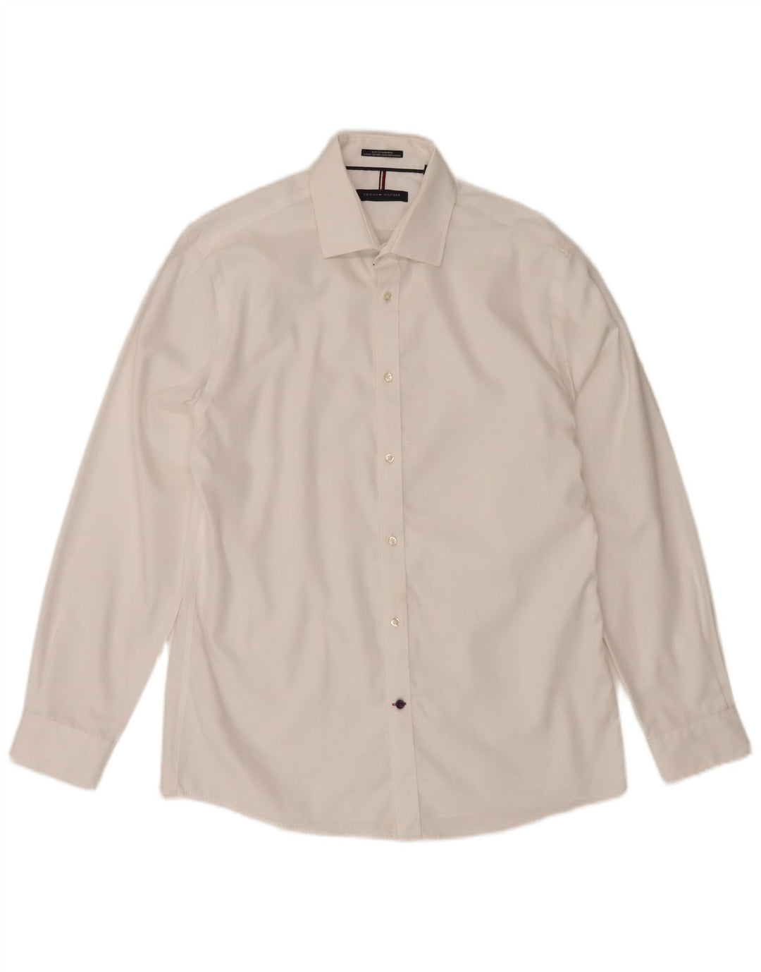 Tommy Hilfiger Herre Slim Fit Skjorte Størrelse 15 1/2 Medium Hvid Bomuld