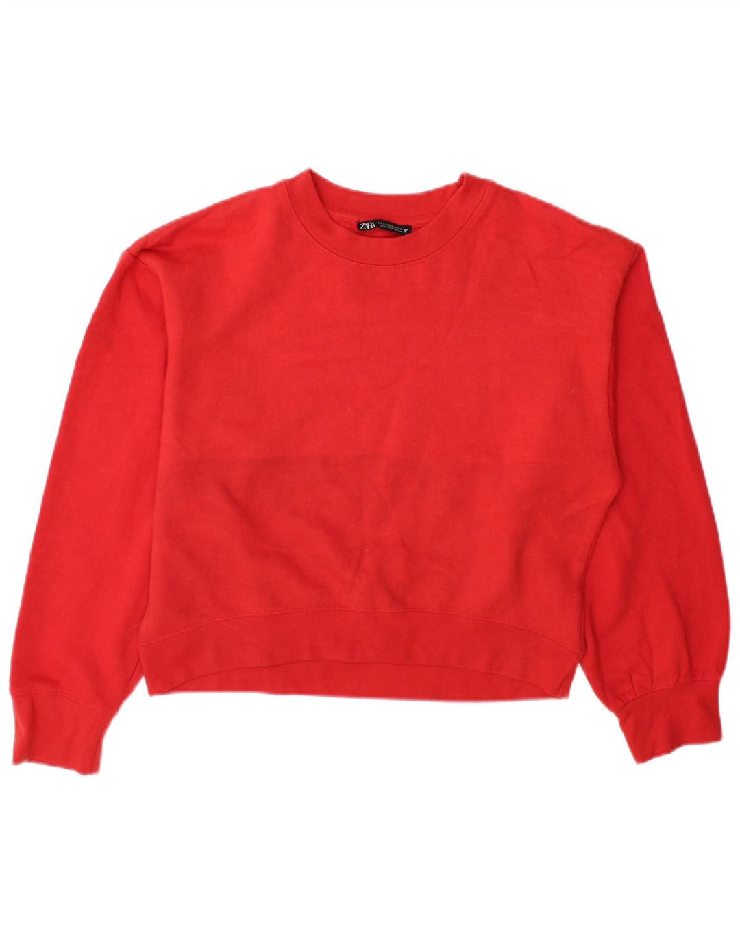 Zara Womens Oversized Sweatshirt Jumper UK 10 Lille rød polyester