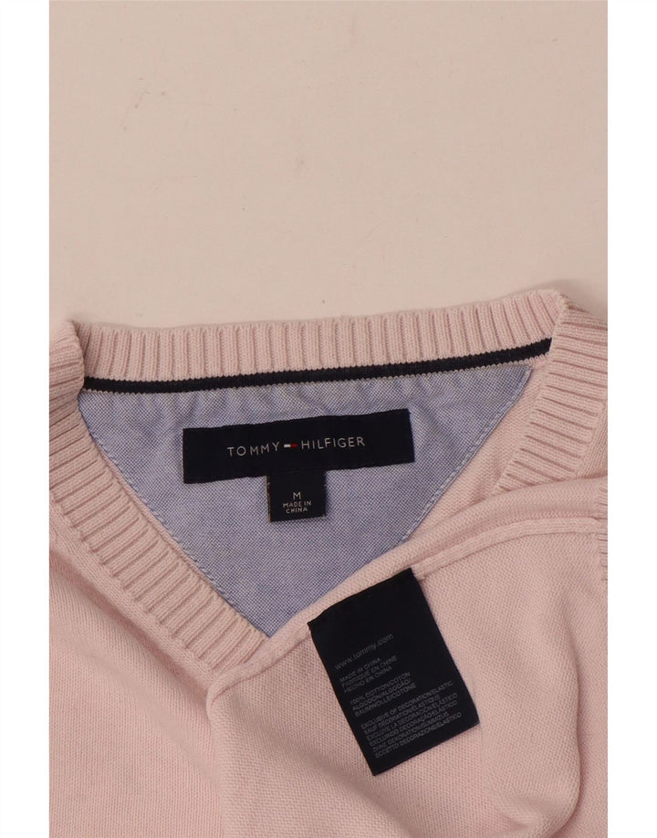 Tommy Hilfiger Herre V-hals sweater Medium Pink Bomuld