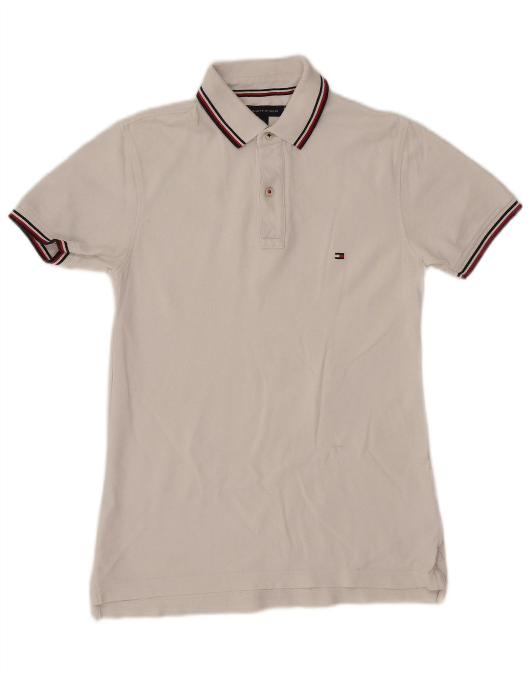 TOMMY HILFIGER Slim Fit poloshirt til mænd Lille hvid