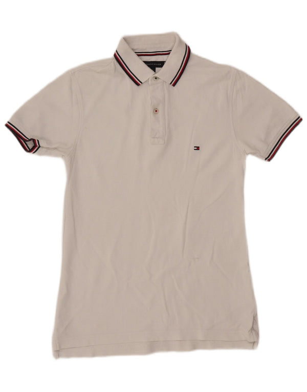 TOMMY HILFIGER Slim Fit poloshirt til mænd Lille hvid