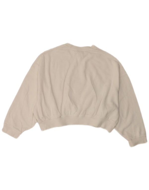 Nike Girls Oregon Crop Oversized Sweatshirt Jumper 12-13 år Stor Hvid
